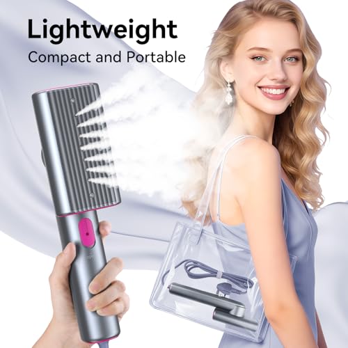 Portable Clothes Steamer: Fast Heat, 20 Min Continuous Ironing, Travel & Home