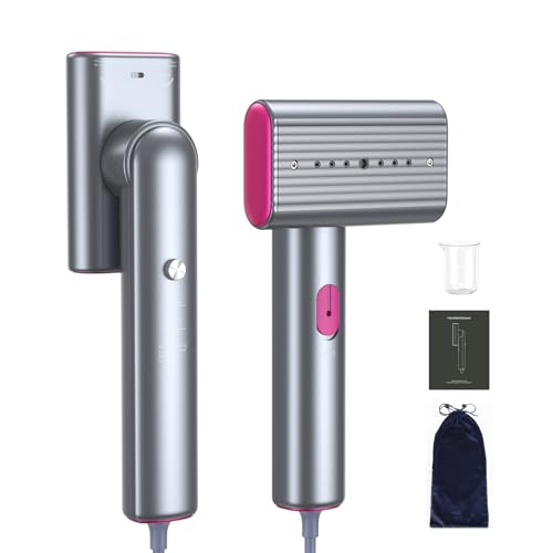 Portable Clothes Steamer: Fast Heat, 20 Min Continuous Ironing, Travel & Home