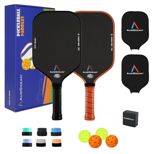 Carbon Pro Pickleball Paddle Set - High Grit & Spin Surface