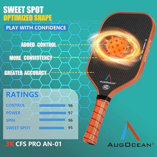 Carbon Pro Pickleball Paddle Set - High Grit & Spin Surface