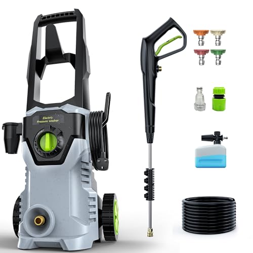 ETOOLAB Electric Power Washer 160Bar with Foam Cannon - Ideal for Cars, Fences, Patios, Decks, Driveway