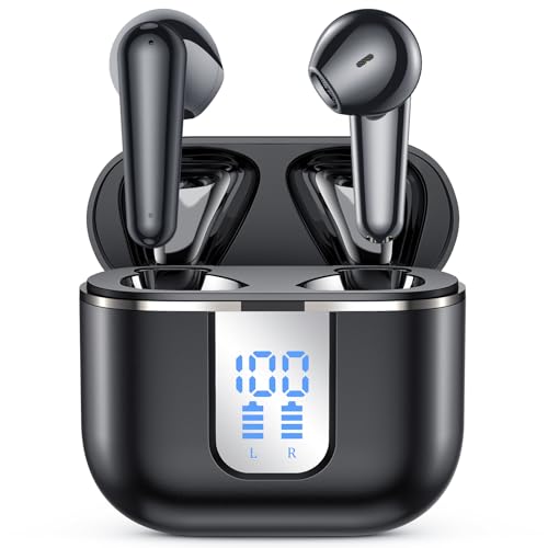 Brand Wireless Earbuds: Bluetooth 5.3, HiFi Stereo, IPX7 Waterproof. 48H Playtime, Dual LED Display - Ideal for Travel/Business