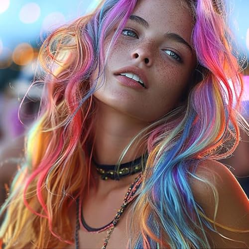 Washable Hair Chalk Set: 10PCS Colorful Temporary Dye Wax for Kids & Adults - Great Gift for 6-10 Year Old Girls