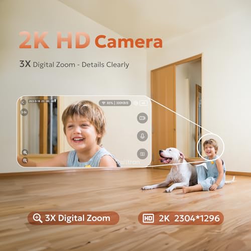 Owltron 2K Indoor Security Camera: Motion Detection, Night Vision, Two-Way Talk