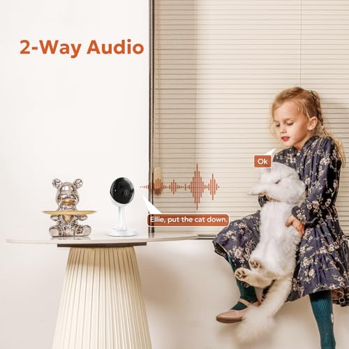 Owltron 2K Indoor Security Camera: Motion Detection, Night Vision, Two-Way Talk