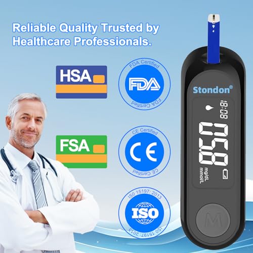 Essential Blood Glucose Monitoring Kit: Meter, Strips, Lancets