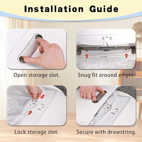 PetCove 120-Count Heavy Duty Litter Box Liners for Self-Cleaning Cat Box - Leak-proof Drawstring Waste Bags