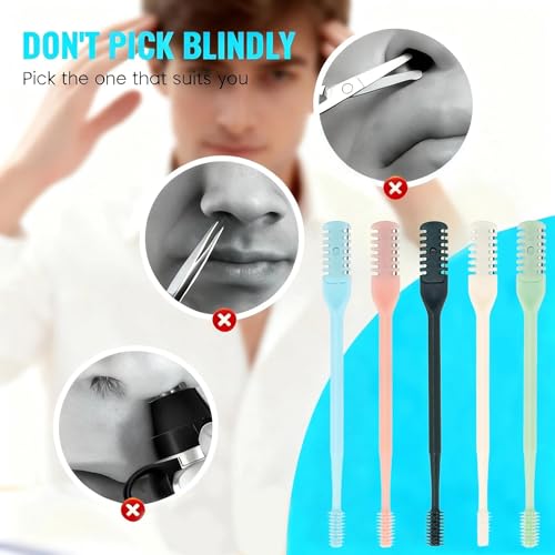 2025 New Nose Hair Trimmer 2-in-1 for Men & Women - Portable 360° Rotating Nasal Hair Cutter - Home & Travel Essential
