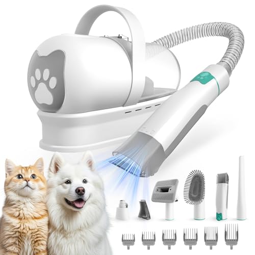 Pet Grooming Vacuum with Clipper & Nail Grinder for Dogs & Cats