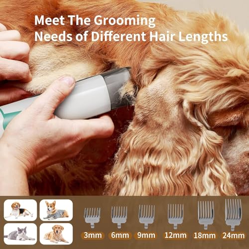 Pet Grooming Vacuum with Clipper & Nail Grinder for Dogs & Cats