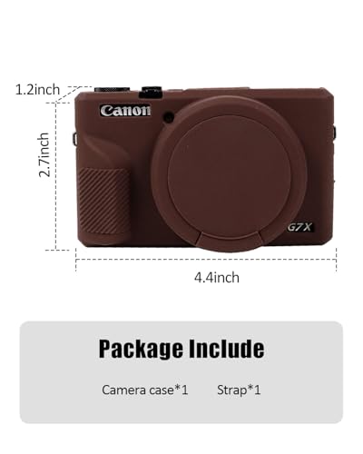 Canon G7X Mark III Soft Camera Case with Lens Cover & Strap
