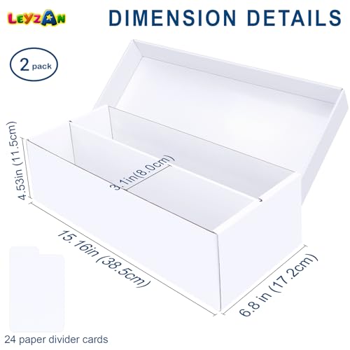 UltraPro Trading Card Storage Box 2 Pack - 1600 Cardboard inch Organizer with Dividers for MTG, TCG, Sports