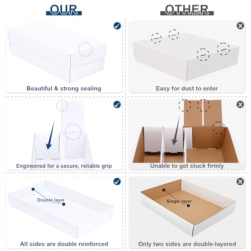 UltraPro Trading Card Storage Box 2 Pack - 1600 Cardboard inch Organizer with Dividers for MTG, TCG, Sports